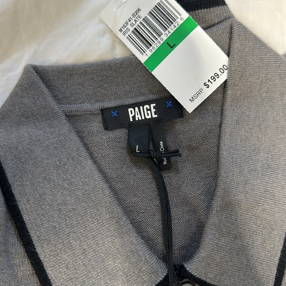 PAIGE Men's Dobson Long Sleeve Sweater Polo Size L - Picture 5 of 6